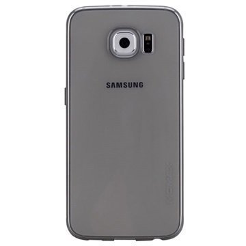 Samsung Galaxy S6 Momax Ultra Thin TPU Suojakuori Läpinäkyvä / Musta