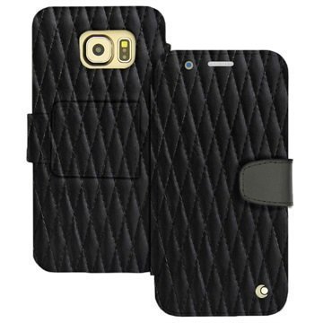 Samsung Galaxy S6 Noreve Tradition B Lompakkomallinen Nahkakotelo PerpÃ©tuelle Couture Musta