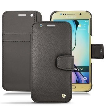 Samsung Galaxy S6 Noreve Tradition B Wallet Nahkakotelo Ambition Antrasiitti