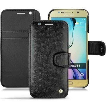 Samsung Galaxy S6 Noreve Tradition B Wallet Nahkakotelo Horizon AutrucheÂ - Musta