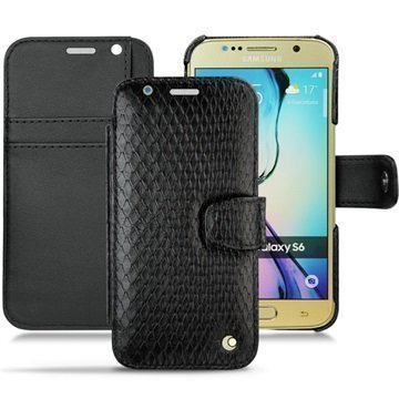 Samsung Galaxy S6 Noreve Tradition B Wallet Nahkakotelo Horizon SerpentÂ - Musta