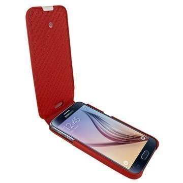 Samsung Galaxy S6 Piel Frama iMagnum Nahkakotelo Punainen