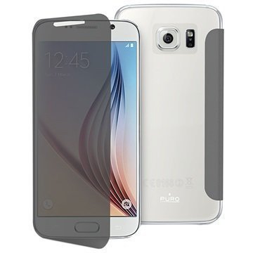 Samsung Galaxy S6 Puro Sense Läppäkotelo Musta