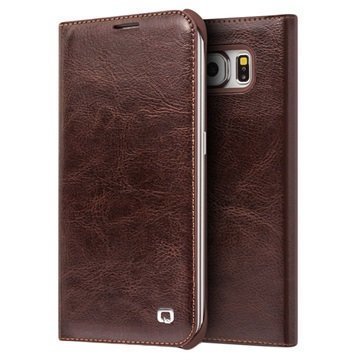 Samsung Galaxy S6 Qialino Wallet Leather Case Brown