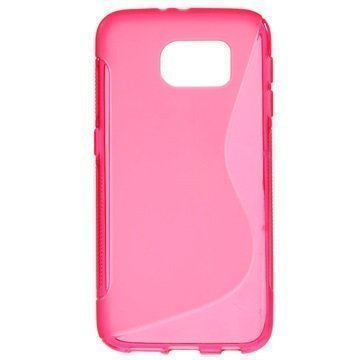 Samsung Galaxy S6 S-Curve TPU-Kotelo Kuuma Pinkki