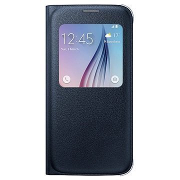 Samsung Galaxy S6 S-View Läppäkotelo EF-CG920PB Musta Safiiri