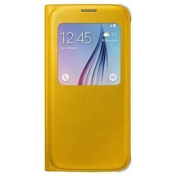 Samsung Galaxy S6 S-View Läppäkotelo EF-CG920PY Keltainen