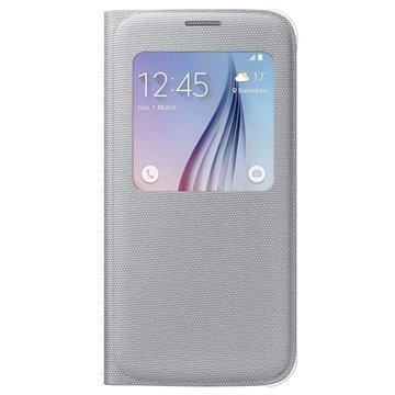 Samsung Galaxy S6 S-View Läpällinen Kangaskotelo EF-CG920BS Hopea