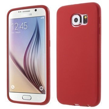 Samsung Galaxy S6 Silikoninen Suojakuori Punainen