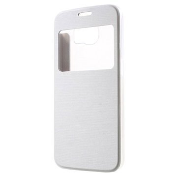 Samsung Galaxy S6 Slim View Folio Suojakotelo Valkoinen