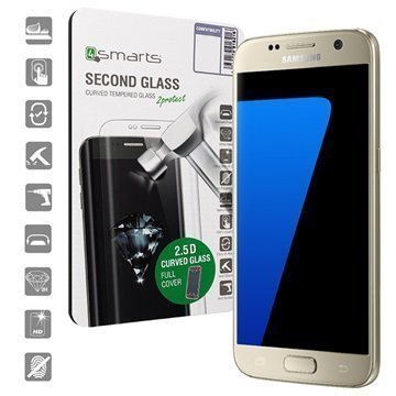 Samsung Galaxy S7 4smarts Curved Glass Näytönsuoja Kulta