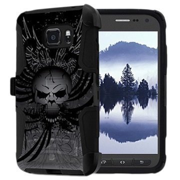 Samsung Galaxy S7 Active Beyond Cell Kombo Shell Suojakuori Wing Skull