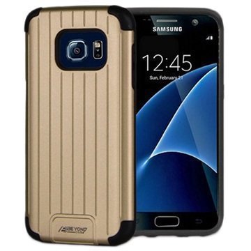 Samsung Galaxy S7 Beyond Cell Slim Duo Shield Case Gold / Black