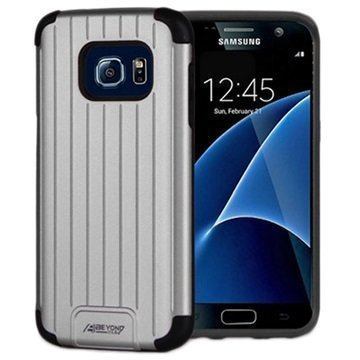 Samsung Galaxy S7 Beyond Cell Slim Duo Shield Case Silver / Black