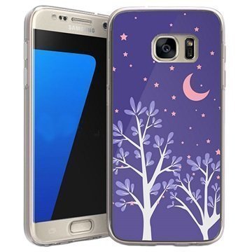 Samsung Galaxy S7 Beyond Cell Tri Max Design Kotelo Purple Night