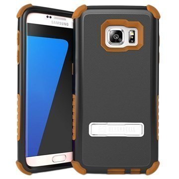 Samsung Galaxy S7 Beyond Cell Tri Shield Hybridikotelo Musta / Ruskea