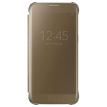 Samsung Galaxy S7 Clear View Flip Kotelo EF-ZG930CF Kulta