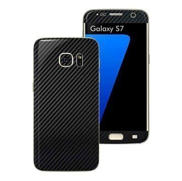 Samsung Galaxy S7 EasySkinz Textured Carbon Fibre Skin Black