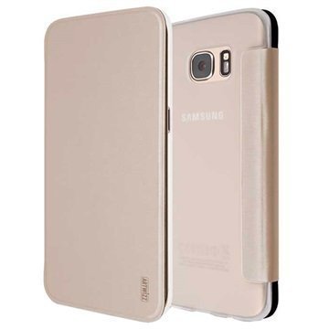 Samsung Galaxy S7 Edge Artwizz SmartJacket Läppäkotelo Kulta
