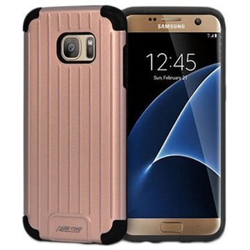 Samsung Galaxy S7 Edge Beyond Cell Slim Duo Shield Case Pink / Black