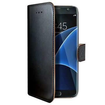 Samsung Galaxy S7 Edge Celly Wally Lompakkokotelo Musta