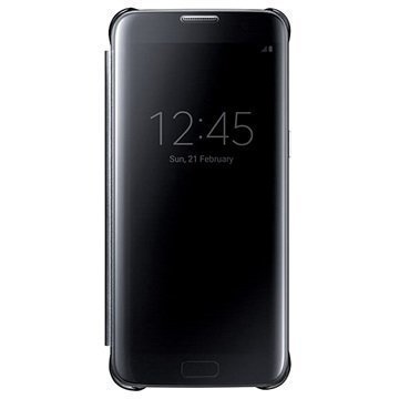 Samsung Galaxy S7 Edge Clear View Flip Kotelo EF-ZG935CB Musta