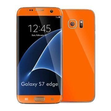 Samsung Galaxy S7 Edge EasySkinz Matt Skin Oranssi