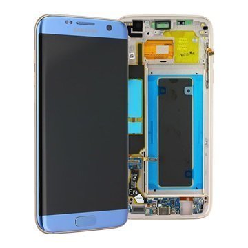 Samsung Galaxy S7 Edge Etukuori & LCD Näyttö GH97-18533G Sininen