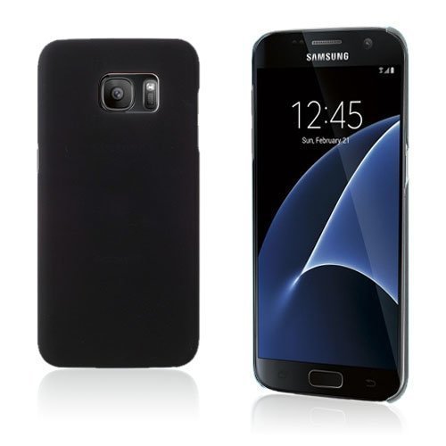 Samsung Galaxy S7 Edge Kumi Päällysteinen Pc Kuori Musta