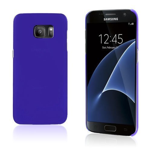 Samsung Galaxy S7 Edge Kumi Päällysteinen Pc Kuori Tummansininen