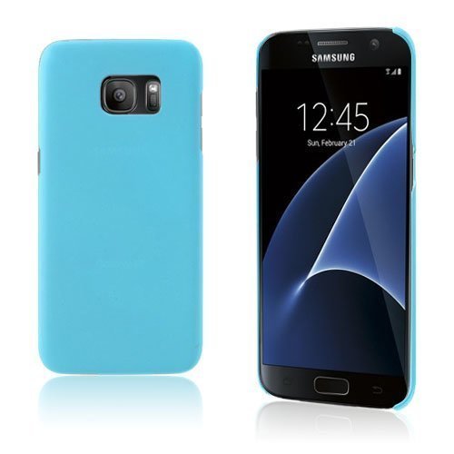 Samsung Galaxy S7 Edge Kumi Päällysteinen Pc Kuori Vaaleansininen
