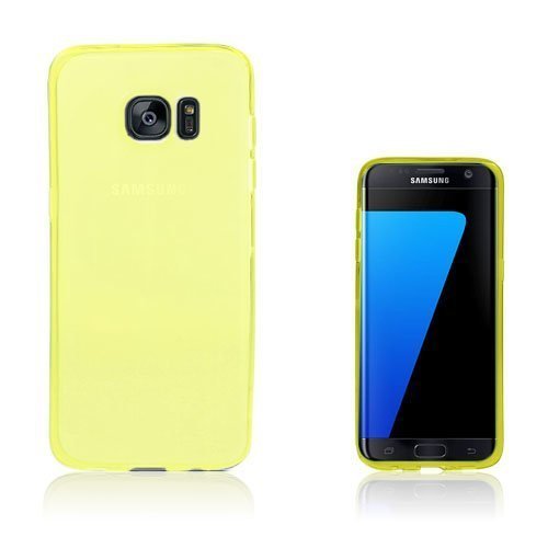 Samsung Galaxy S7 Edge Läpinäkyvä Tpu Kuori Keltainen