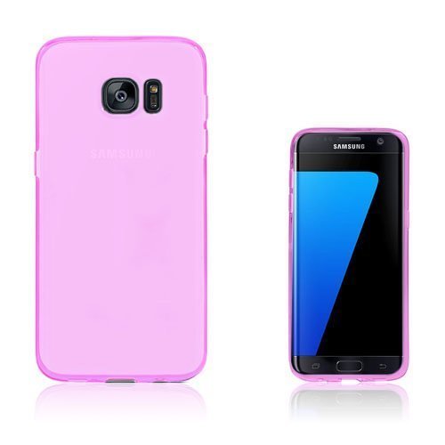 Samsung Galaxy S7 Edge Läpinäkyvä Tpu Kuori Pinkki