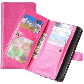 Samsung Galaxy S7 Edge Multifunctional Wallet Case Hot Pink