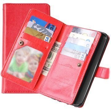 Samsung Galaxy S7 Edge Multifunctional Wallet Case Red