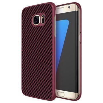 Samsung Galaxy S7 Edge Nillkin Carbon Fiber Kotelo Punainen