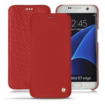 Samsung Galaxy S7 Edge Noreve Tradition D Nahkainen Läppäkotelo PerpÃ©tuelle Punainen