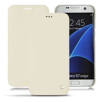 Samsung Galaxy S7 Edge Noreve Tradition D Nahkainen Läppäkotelo PerpÃ©tuelle Valkoinen
