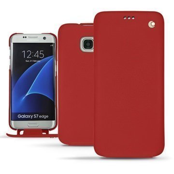 Samsung Galaxy S7 Edge Noreve Tradition Nahkainen Läppäkotelo PerpÃ©tuelle Punainen