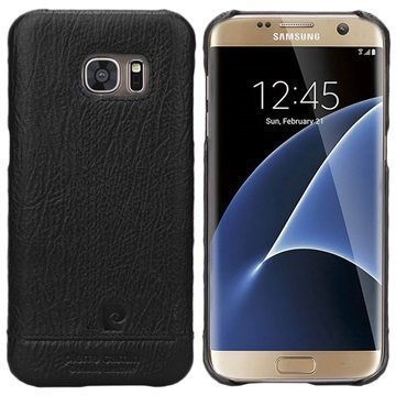 Samsung Galaxy S7 Edge Pierre Cardin Nahkapintainen Suojakuori â" Musta