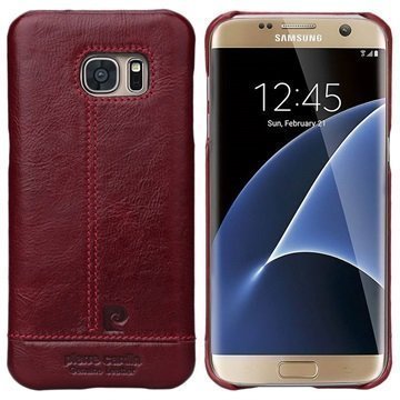 Samsung Galaxy S7 Edge Pierre Cardin Nahkapintainen Suojakuori â" Viininpunainen