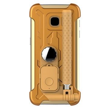 Samsung Galaxy S7 Edge Selfie Stick Case Gold