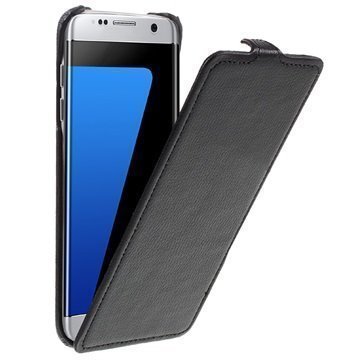 Samsung Galaxy S7 Edge Slim Vertical Läppäkotelo Musta