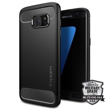 Samsung Galaxy S7 Edge Spigen Rugged Armor Kotelo Musta