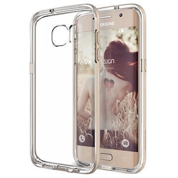 Samsung Galaxy S7 Edge VRS Design Crystal Bumper -Sarjan Kotelo Hohtava Kulta