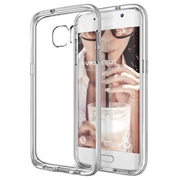 Samsung Galaxy S7 Edge VRS Design Crystal Bumper -Sarjan Kotelo Vaalea Hopea