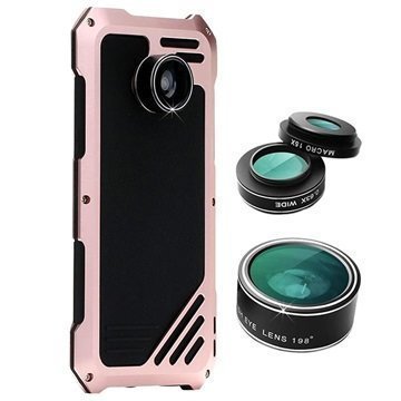 Samsung Galaxy S7 Edge Viking Case with Camera Lens Set Black / Rose Gold