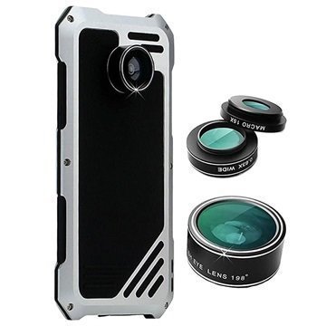 Samsung Galaxy S7 Edge Viking Case with Camera Lens Set Black / Silver