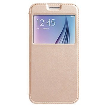 Samsung Galaxy S7 Kalaideng Sun Series Ikkunallinen Läppäkotelo Kulta