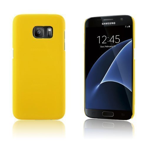Samsung Galaxy S7 Kumi Päällystetty Kova Muovikuori Keltainen